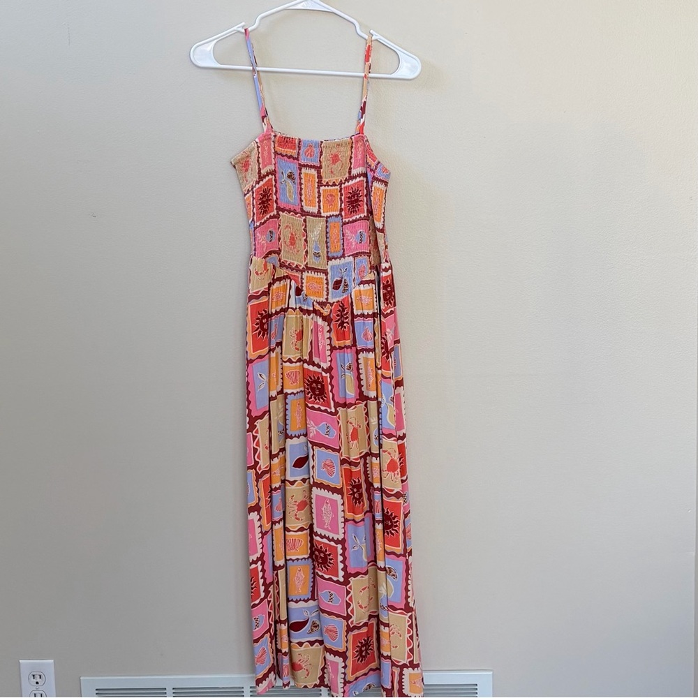Patrons of Peace Vibrant Patchwork Midi Dress Sz S